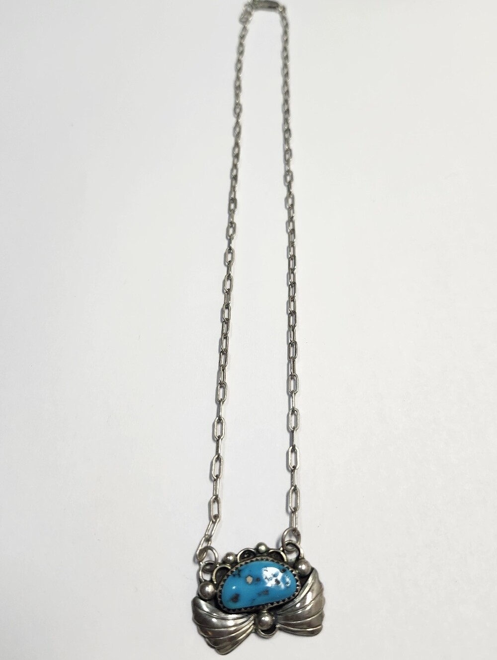 Southwestern Style Necklace Sterling Silvwr Plated